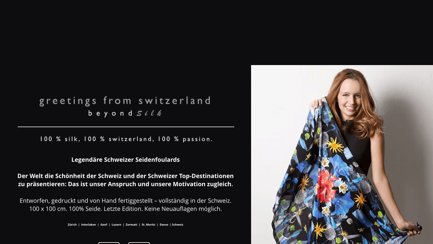 beyondsilk.com home page
